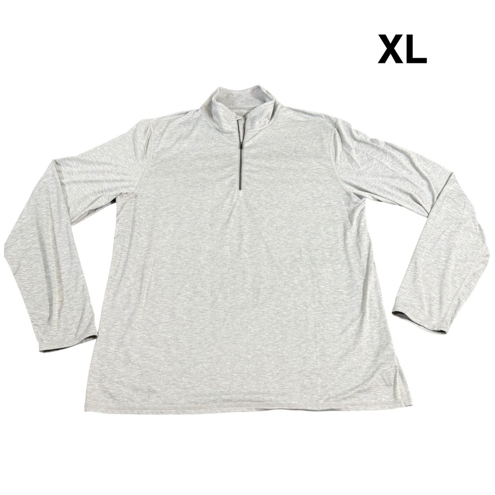 Vuori 1/4 Zip Pullover Men's Size XL Ease Performance Grey Heather V2001